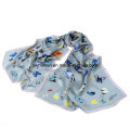 Lady 100% Pure Silk Butterfly imprimé Long Scarf